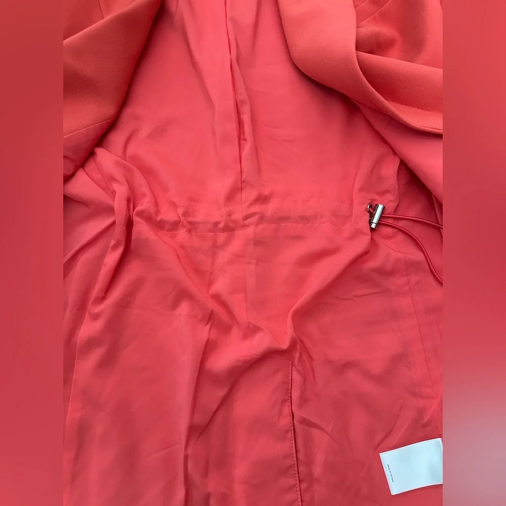 Express Studio Stretch Twill Boyfriend Blazer in Hot Coral Size Small Women’s - Picture 9 of 17